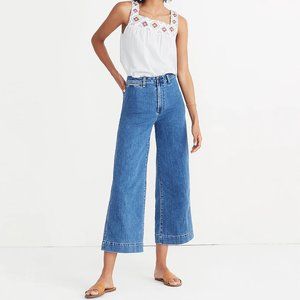 Madewell Emmett Wide-Leg Crop Jeans Rosalie Wash - Size 31